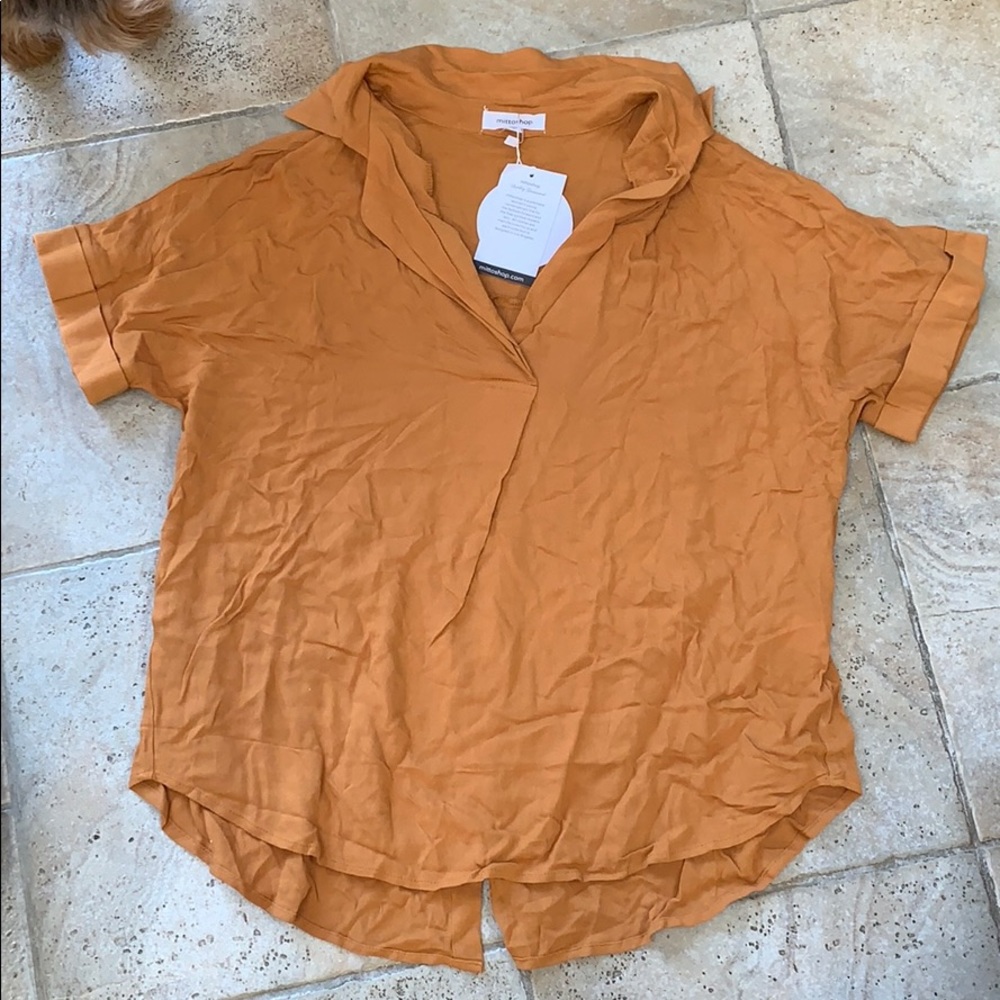 Shirt sleeve blouse